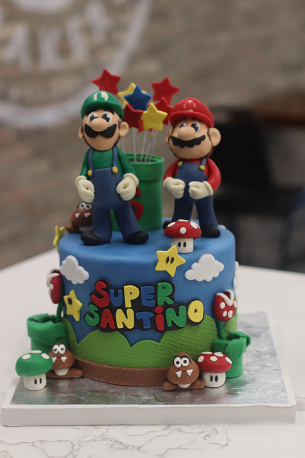 Mario Bros Decorated Cake