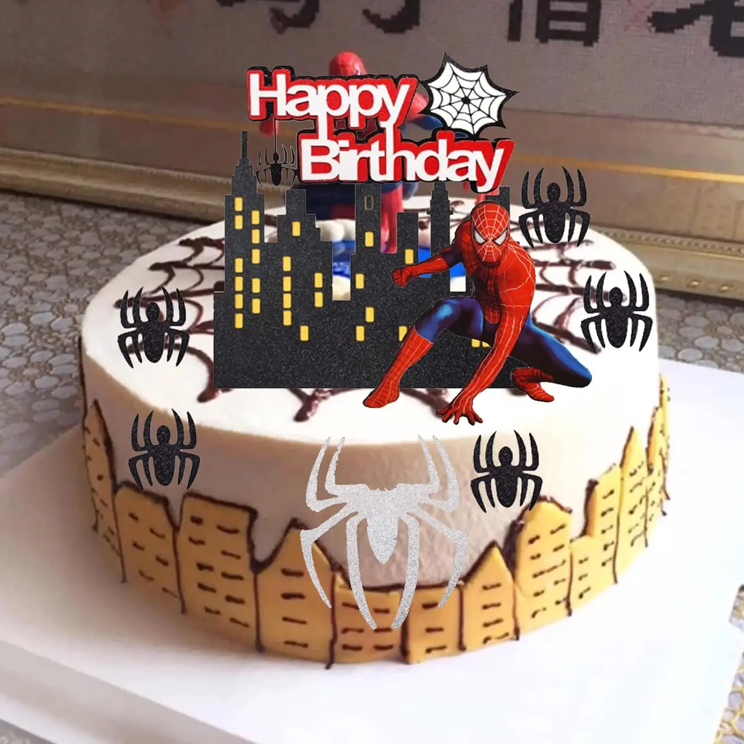 Decorated Super Heroes Cake