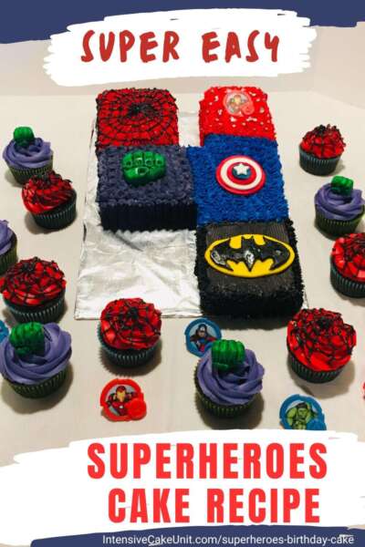 Decorated Super Heroes Cake