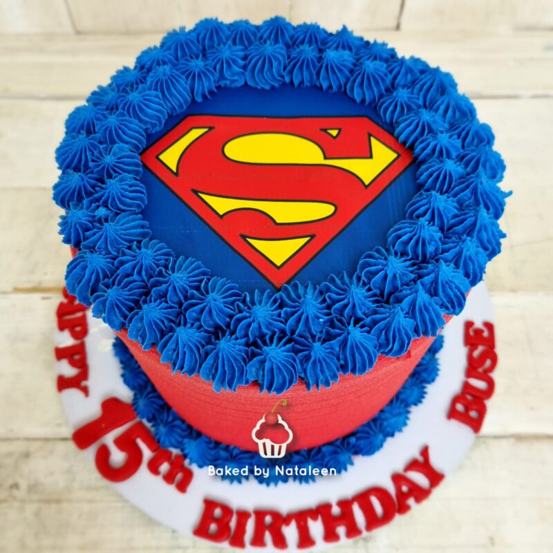 Superman decorated cake