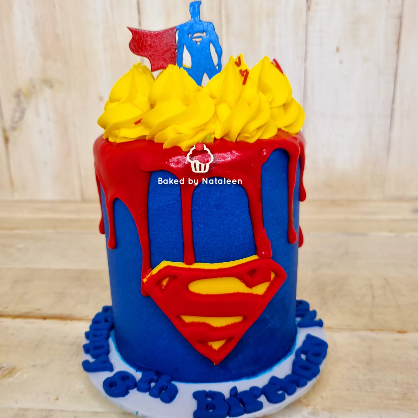 Superman decorated cake