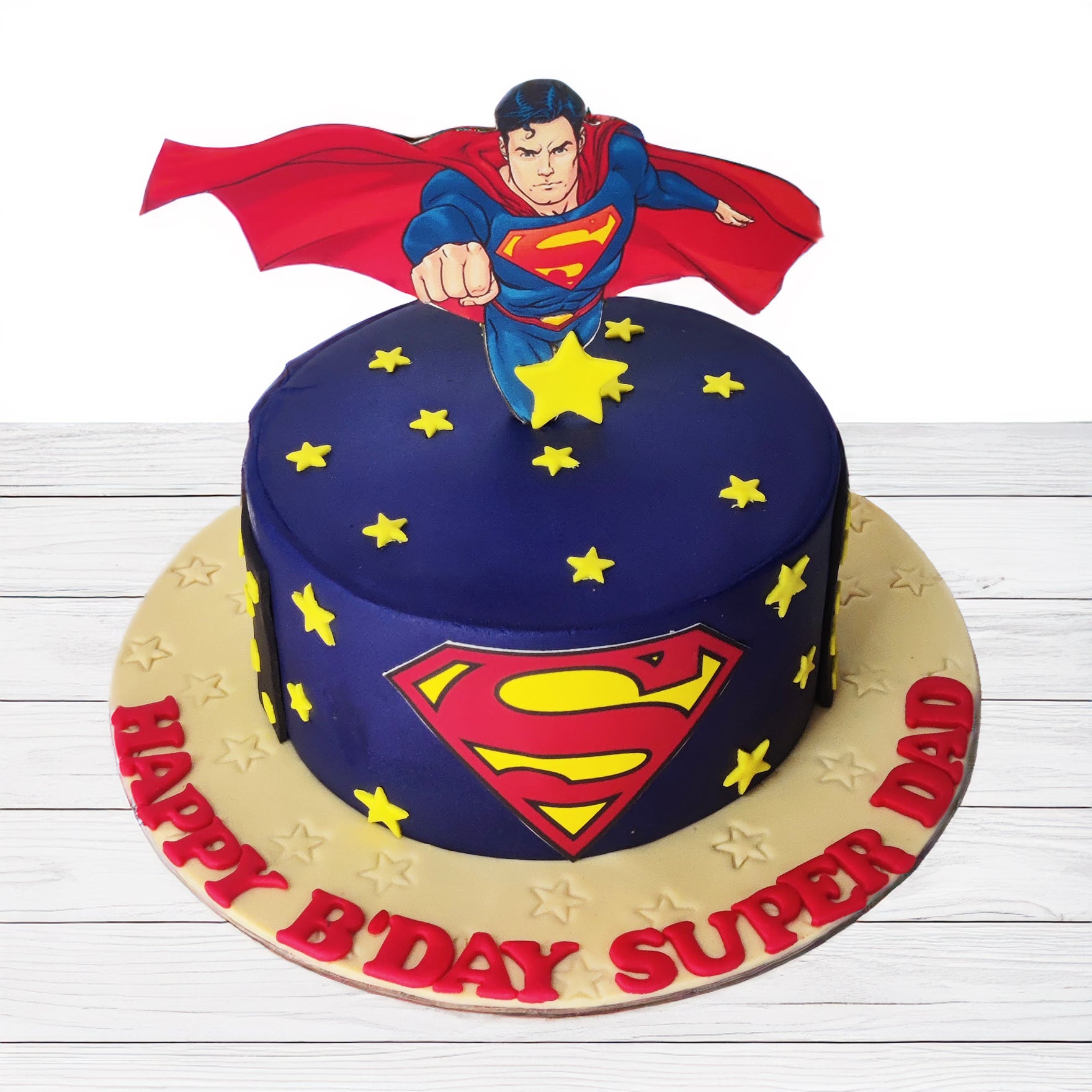 Superman decorated cake