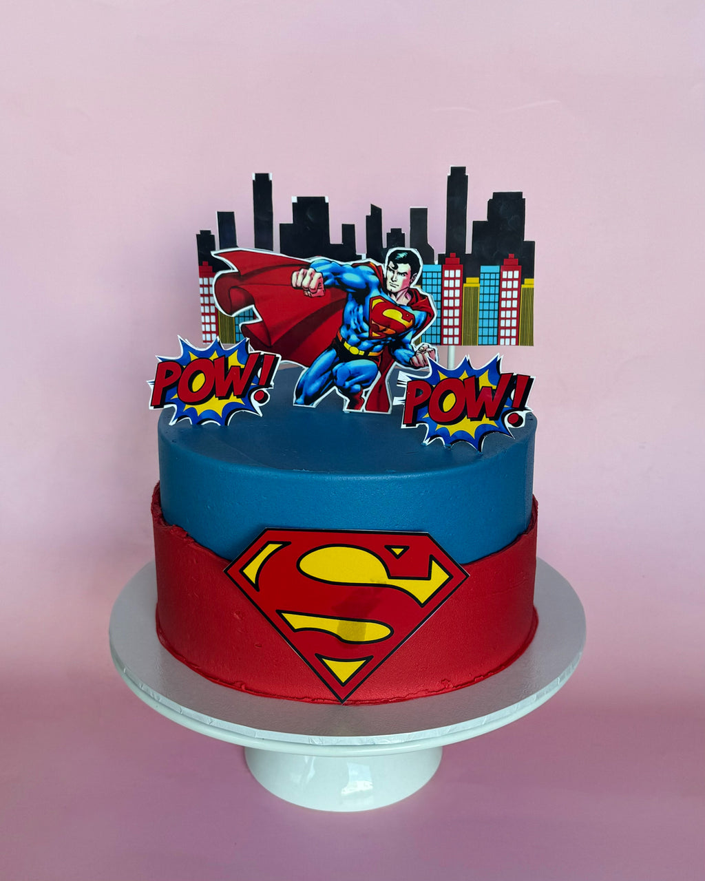 Superman decorated cake