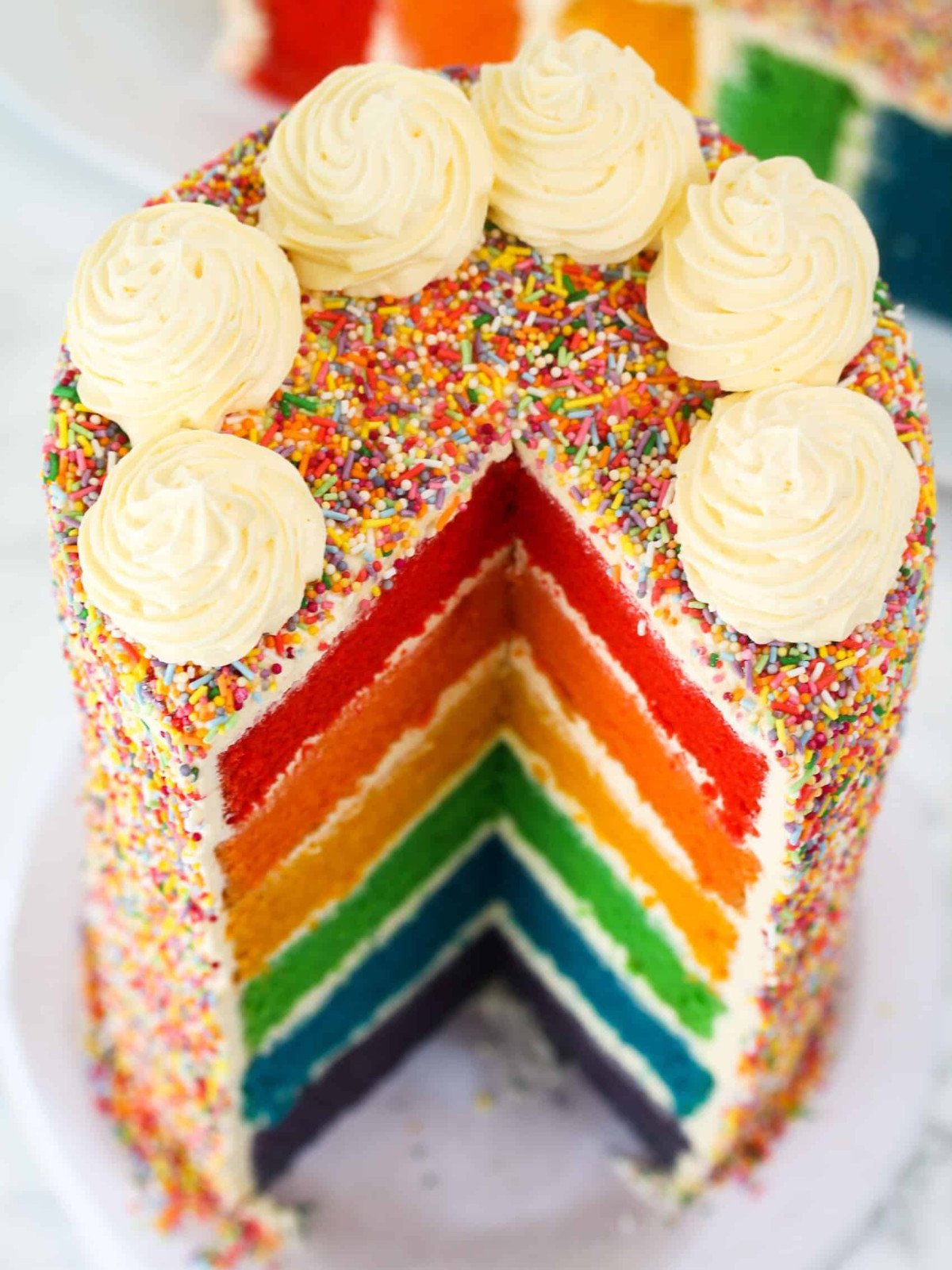 Rainbow Decorated Cake