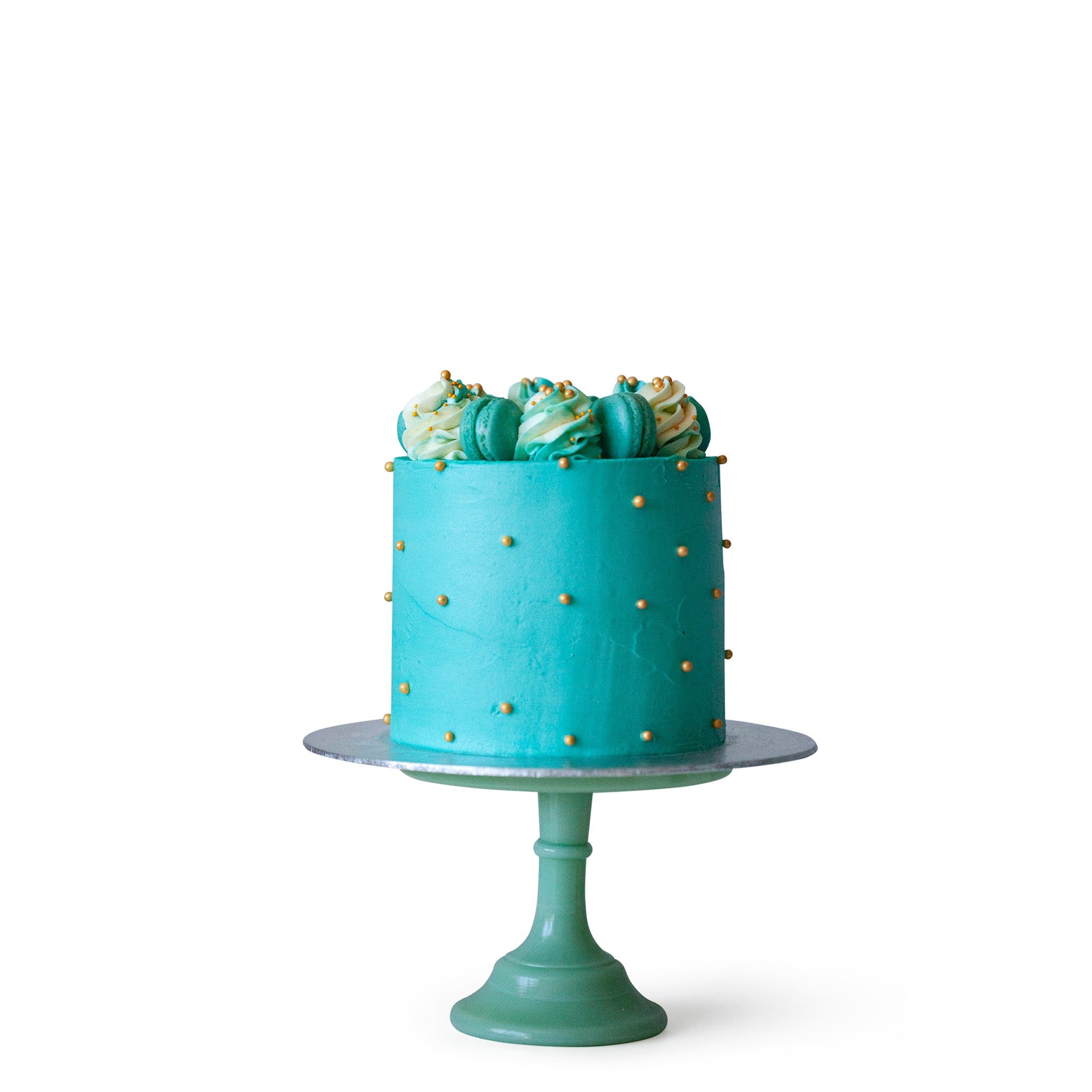 Turquoise Decorated Cake