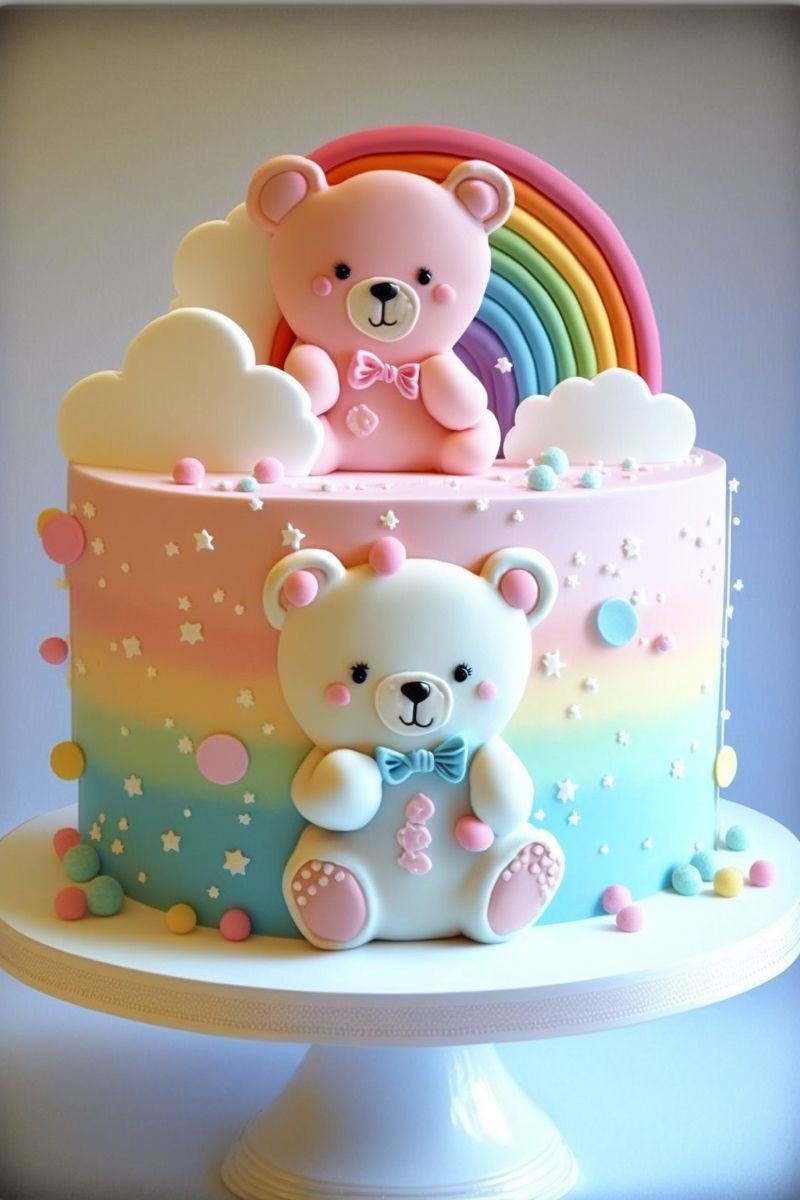 Teddy Bear Decorated Cake