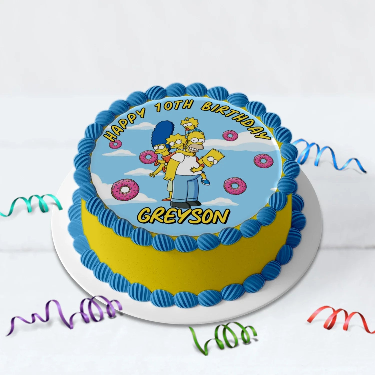 Simpson decorated cake