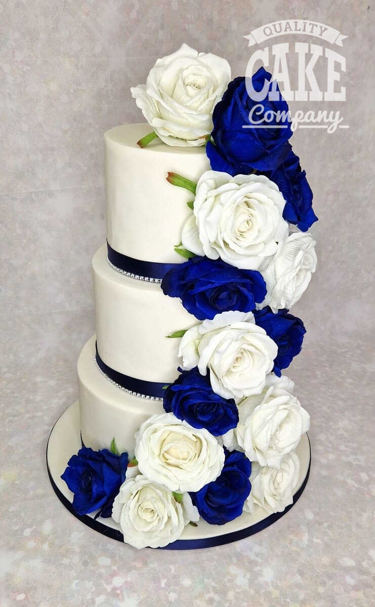 Navy Blue Decorated Cake