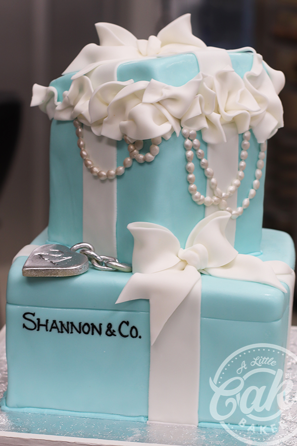 Tiffany Blue Decorated Cake