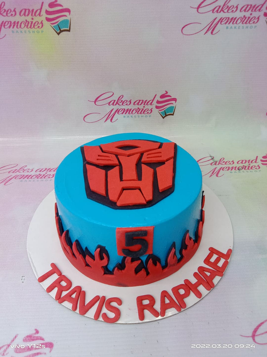 Transformers decorated cake