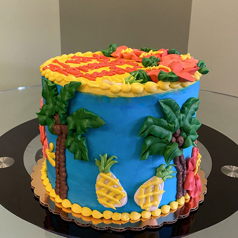 Tropical Decorated Cake