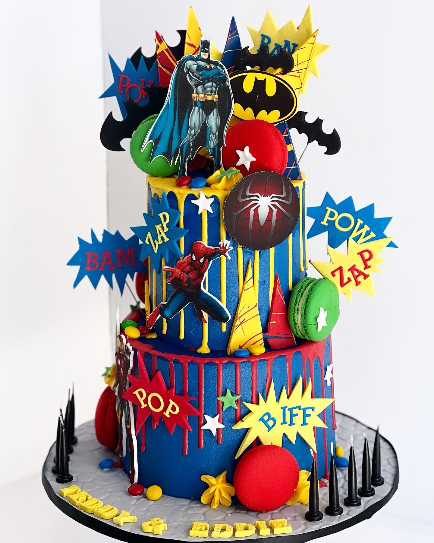 Decorated Super Heroes Cake