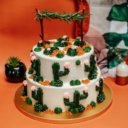 Cactus Decorated Cake