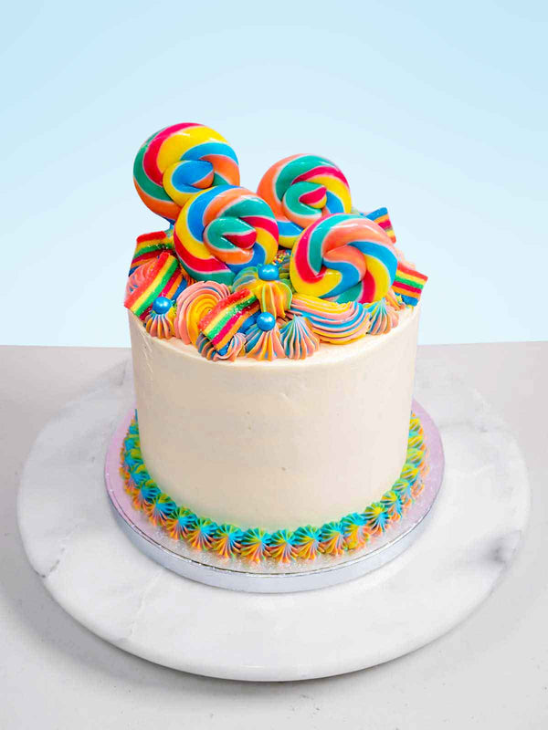 Rainbow Decorated Cake