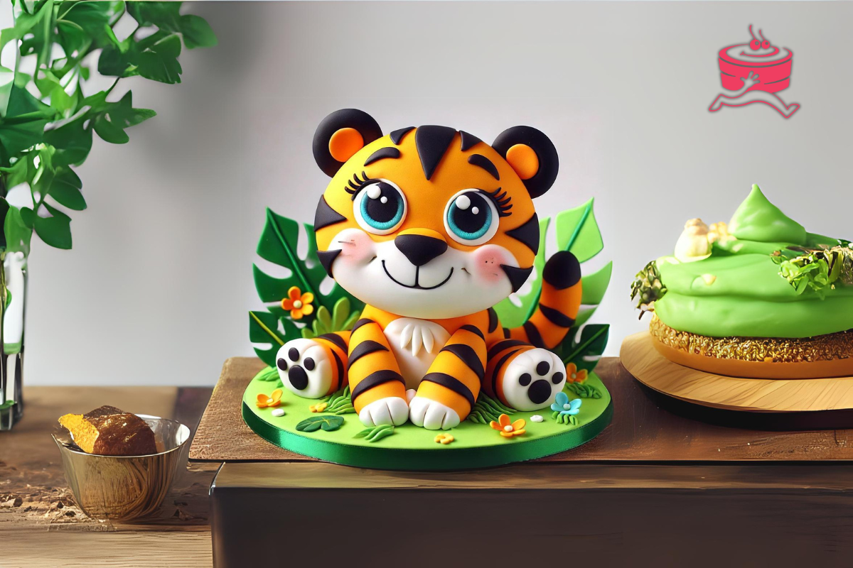 Tiger Decorated Cake