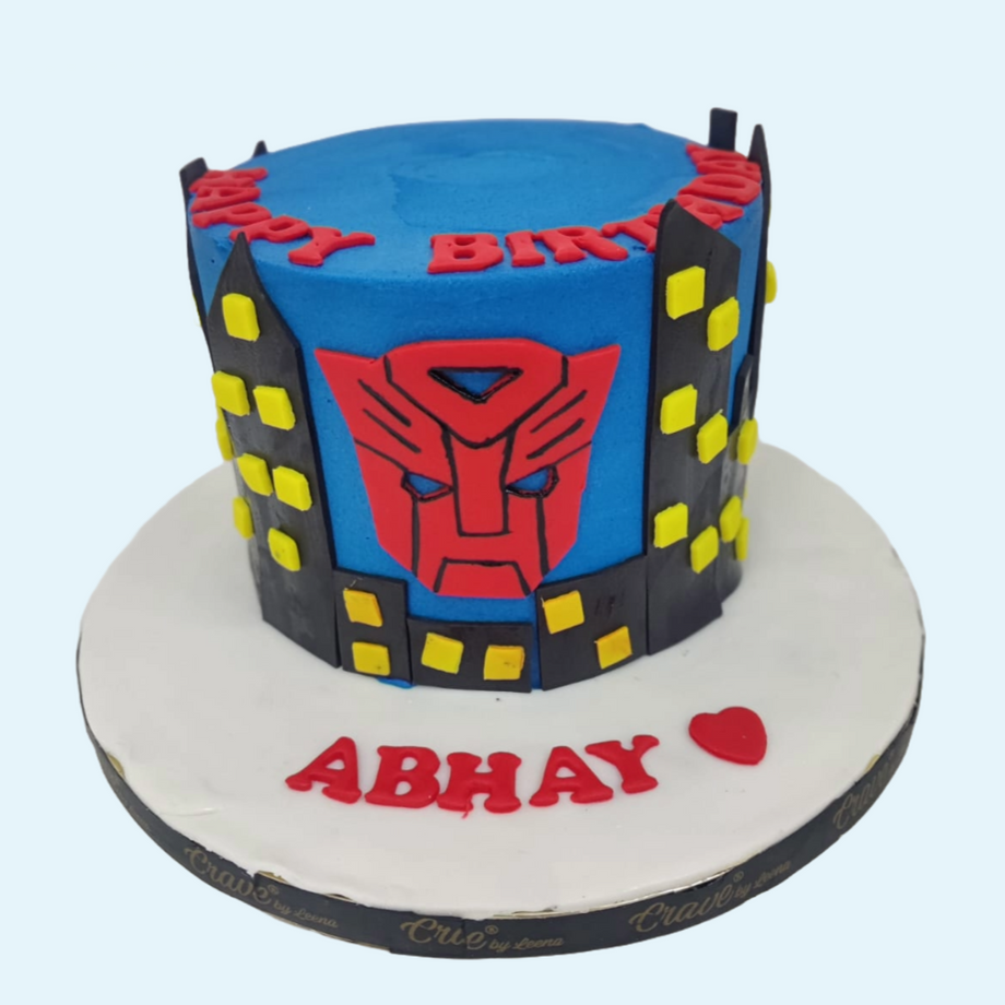 Transformers decorated cake