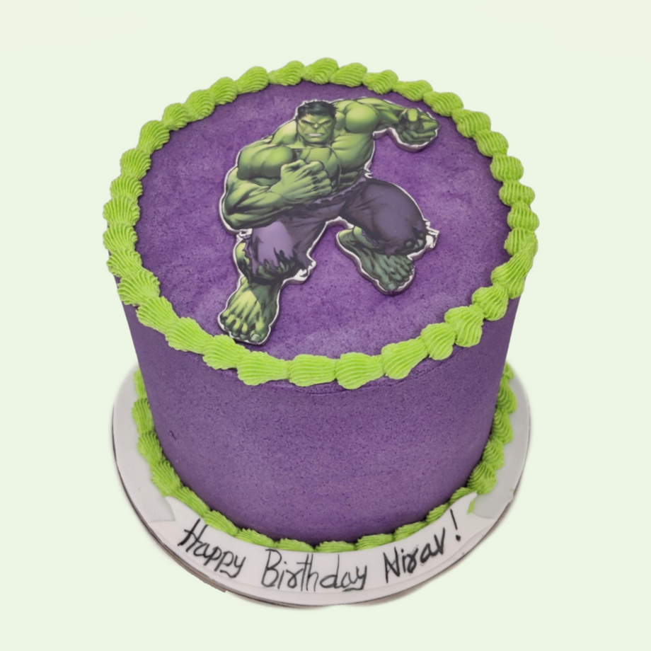 Hulk decorated cake