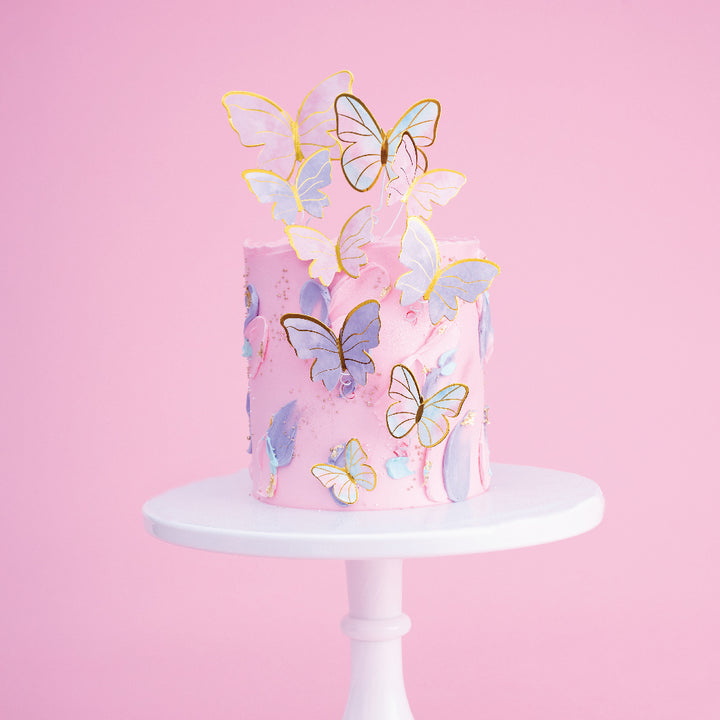 butterfly decorated cake