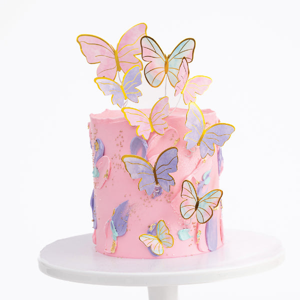 butterfly decorated cake