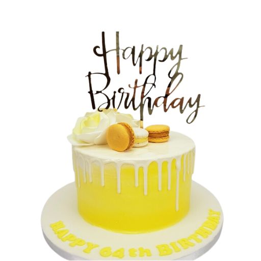 Yellow Decorated Cake