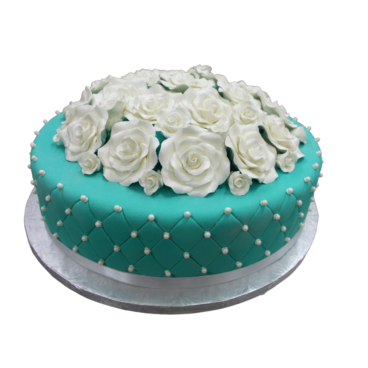 Turquoise Decorated Cake