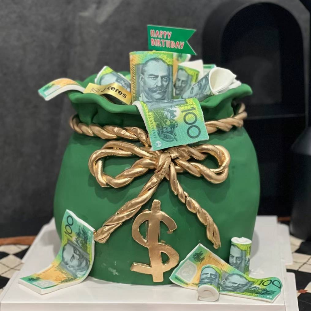 Dollar Decorated Cake