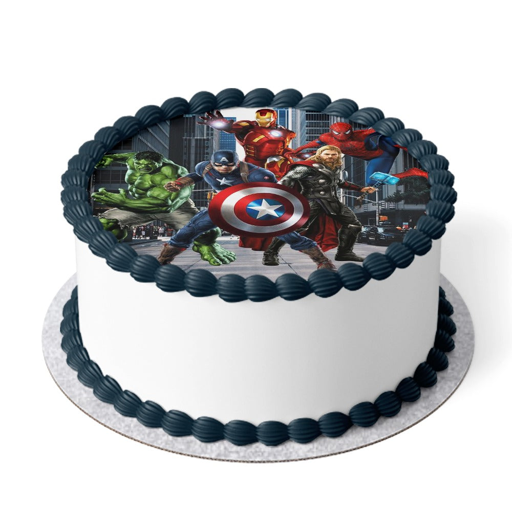 Avengers Decorated Cake