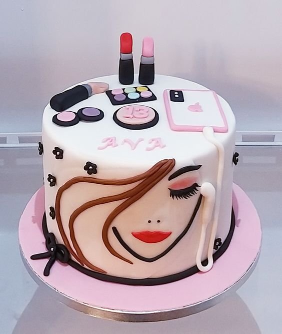 Make Up Decorated Cake