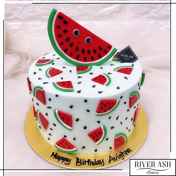 Watermelon Decorated Cake