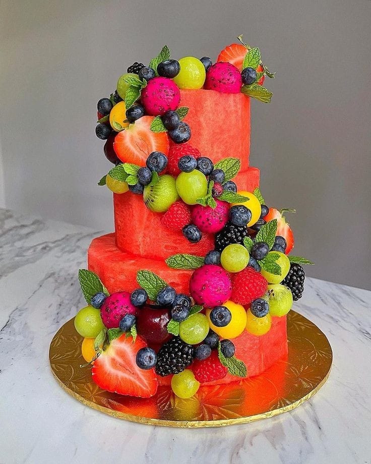 Watermelon Decorated Cake