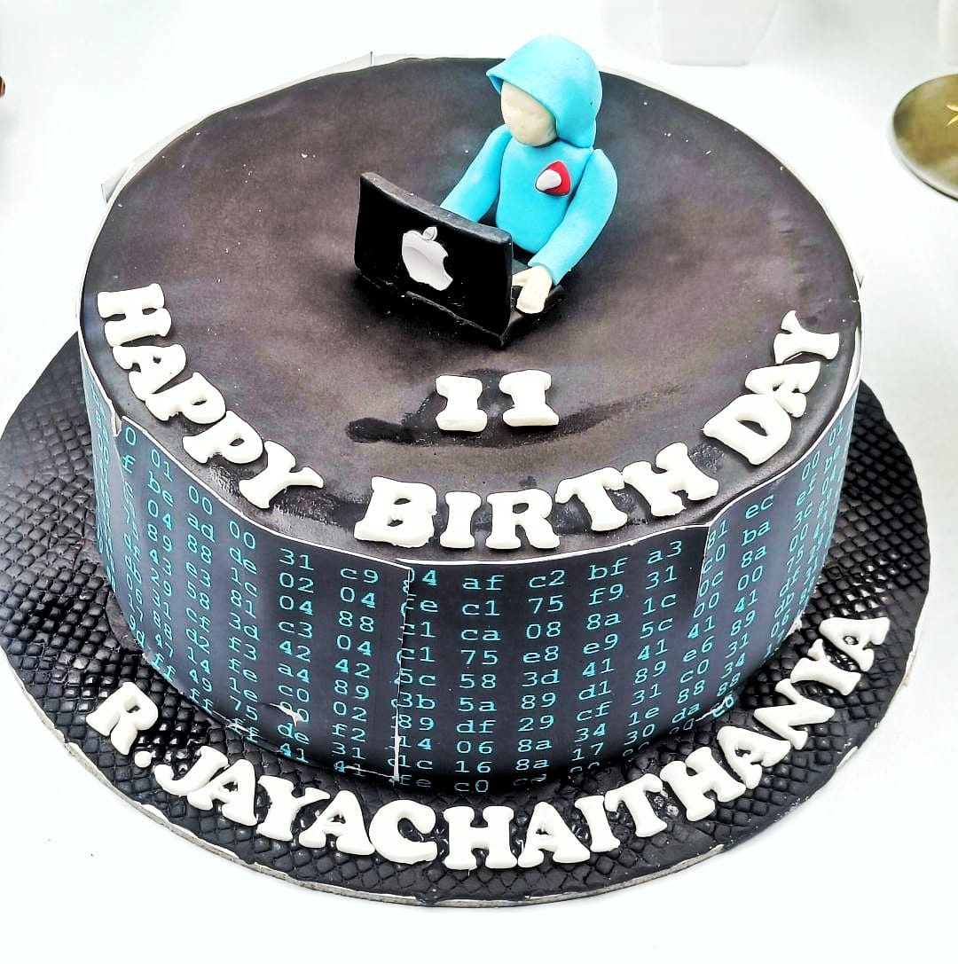 Hacker decorated cake