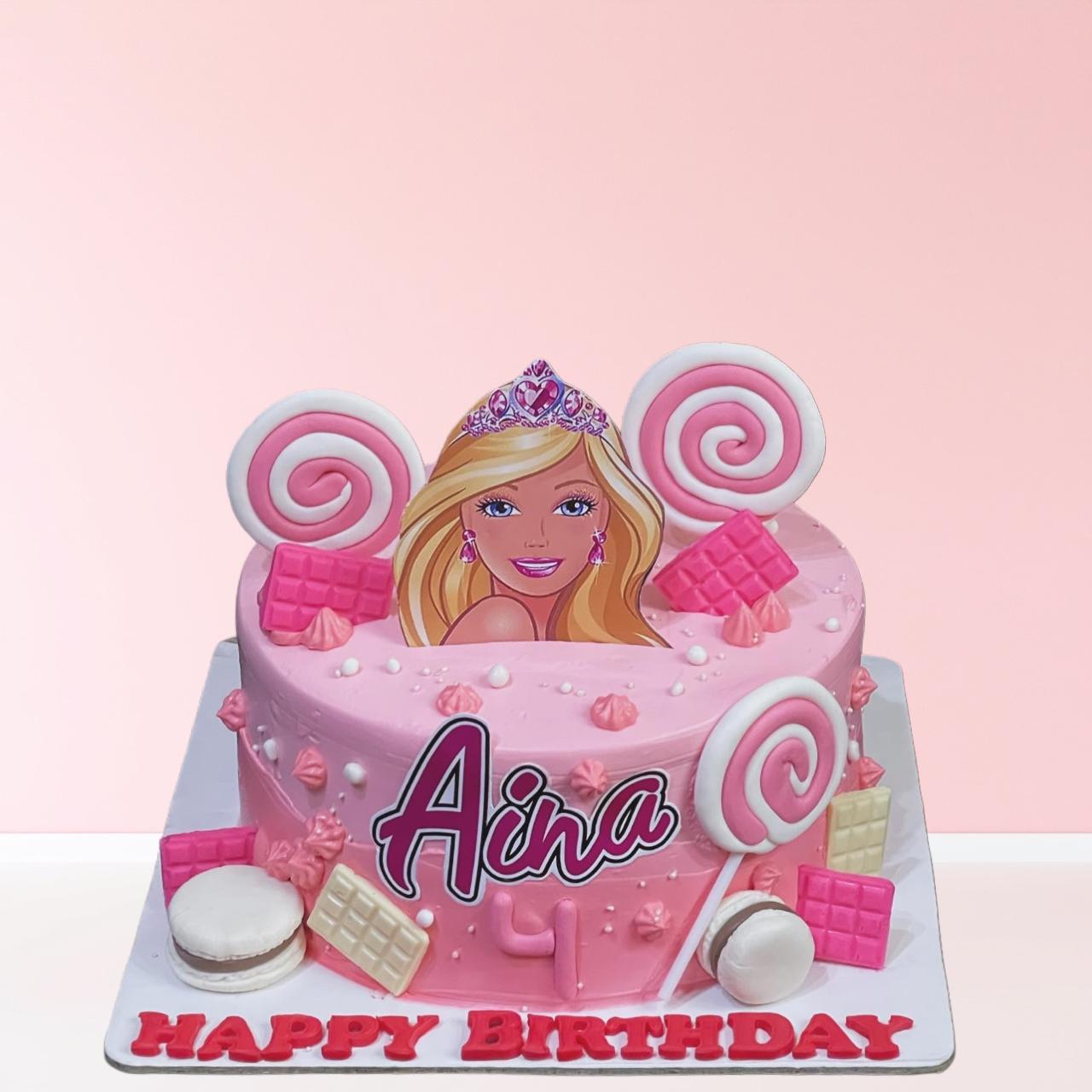 Barbie decorated cake