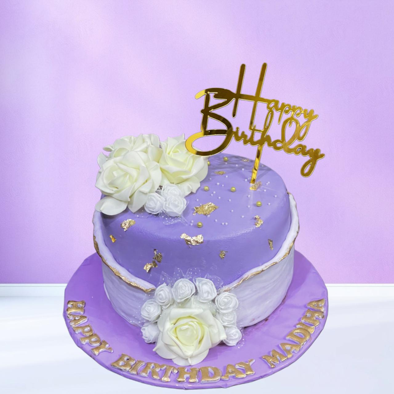 Purple Decorated Cake