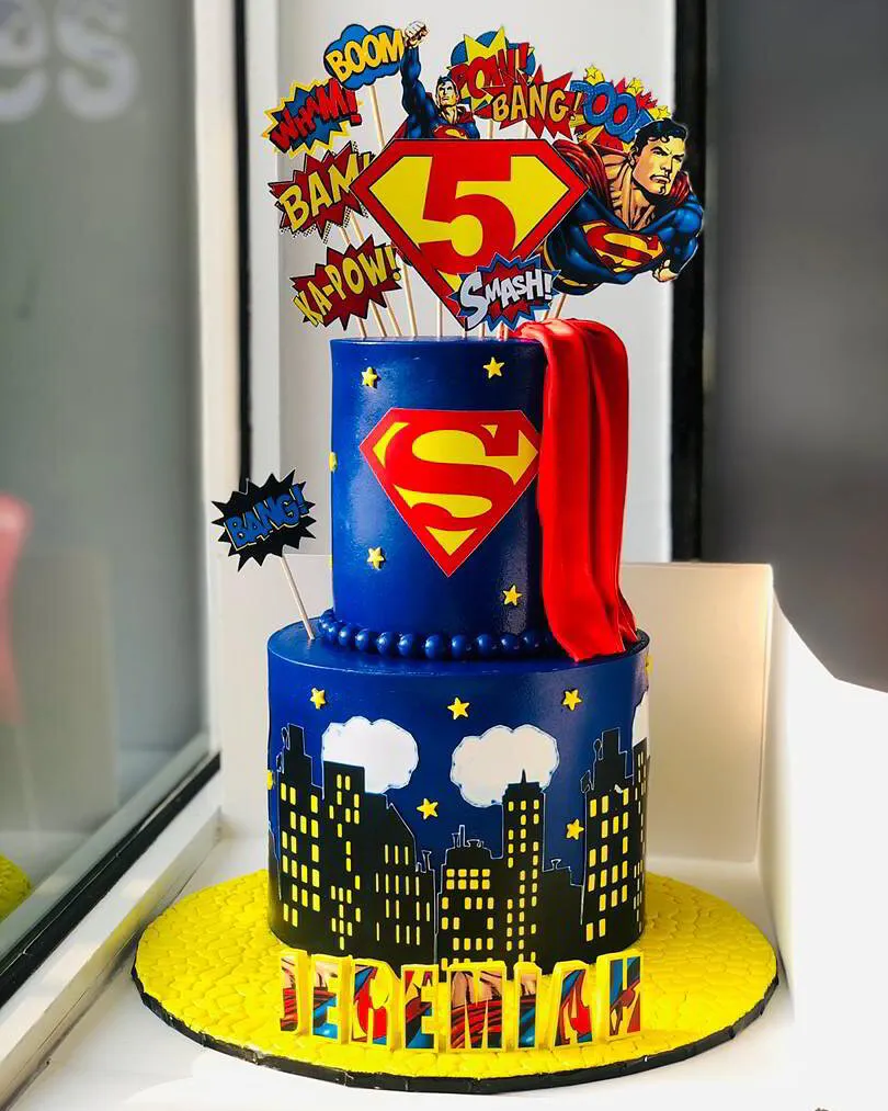 Superman decorated cake