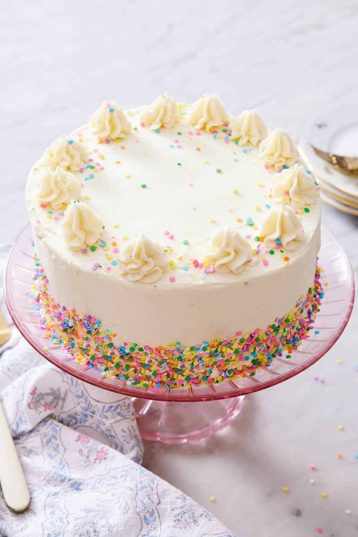 White Decorated Cake