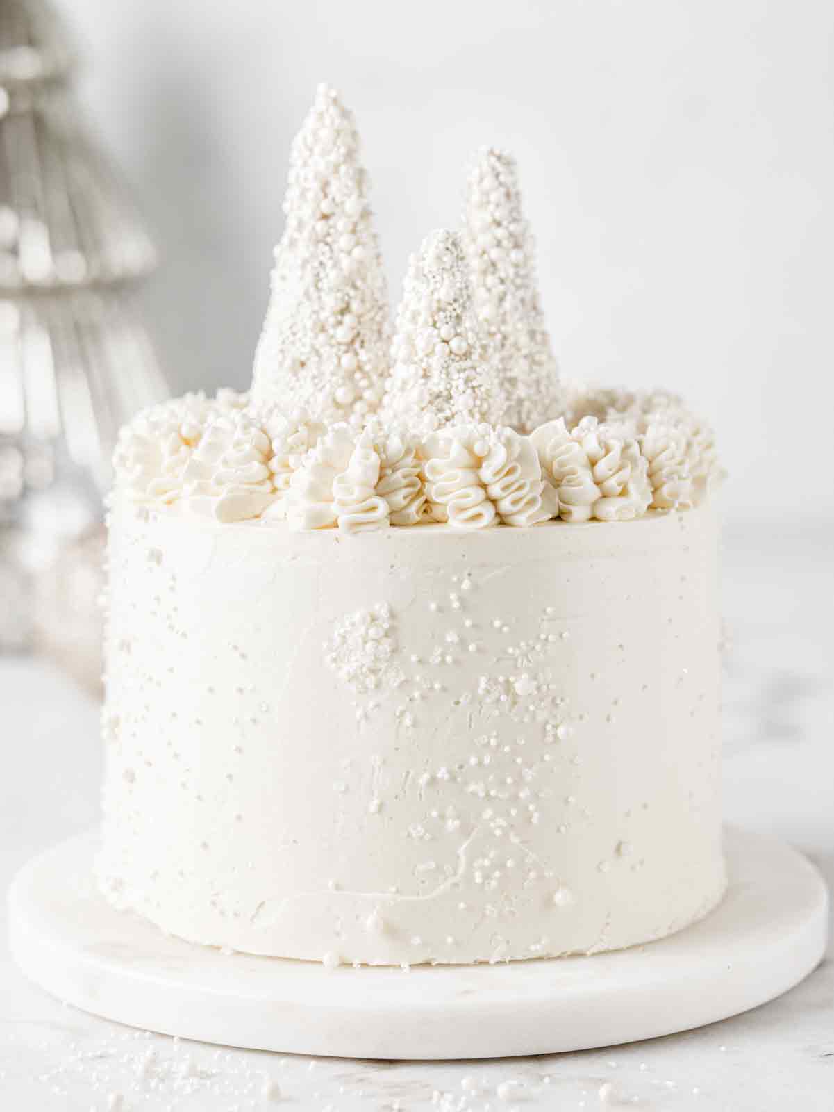 White Decorated Cake