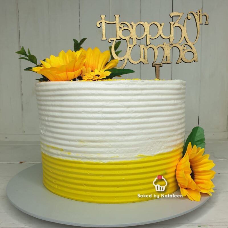 Yellow Decorated Cake