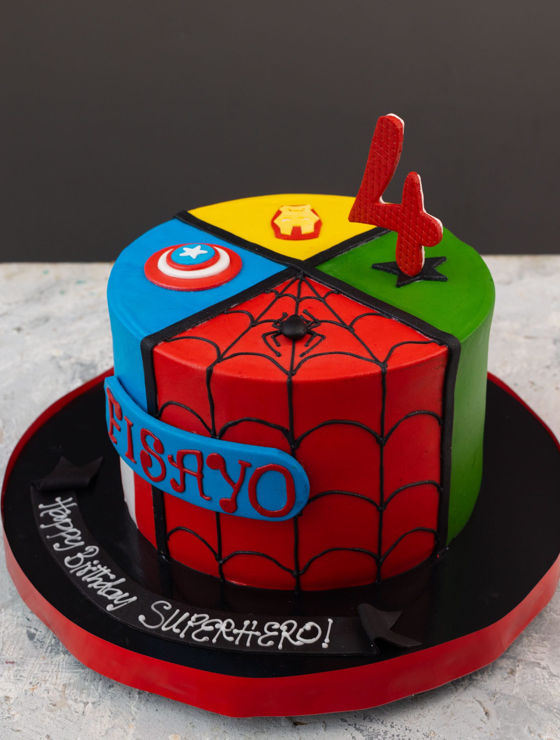 Marvel decorated cake