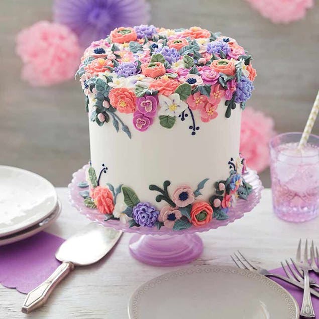 spring decorated cake