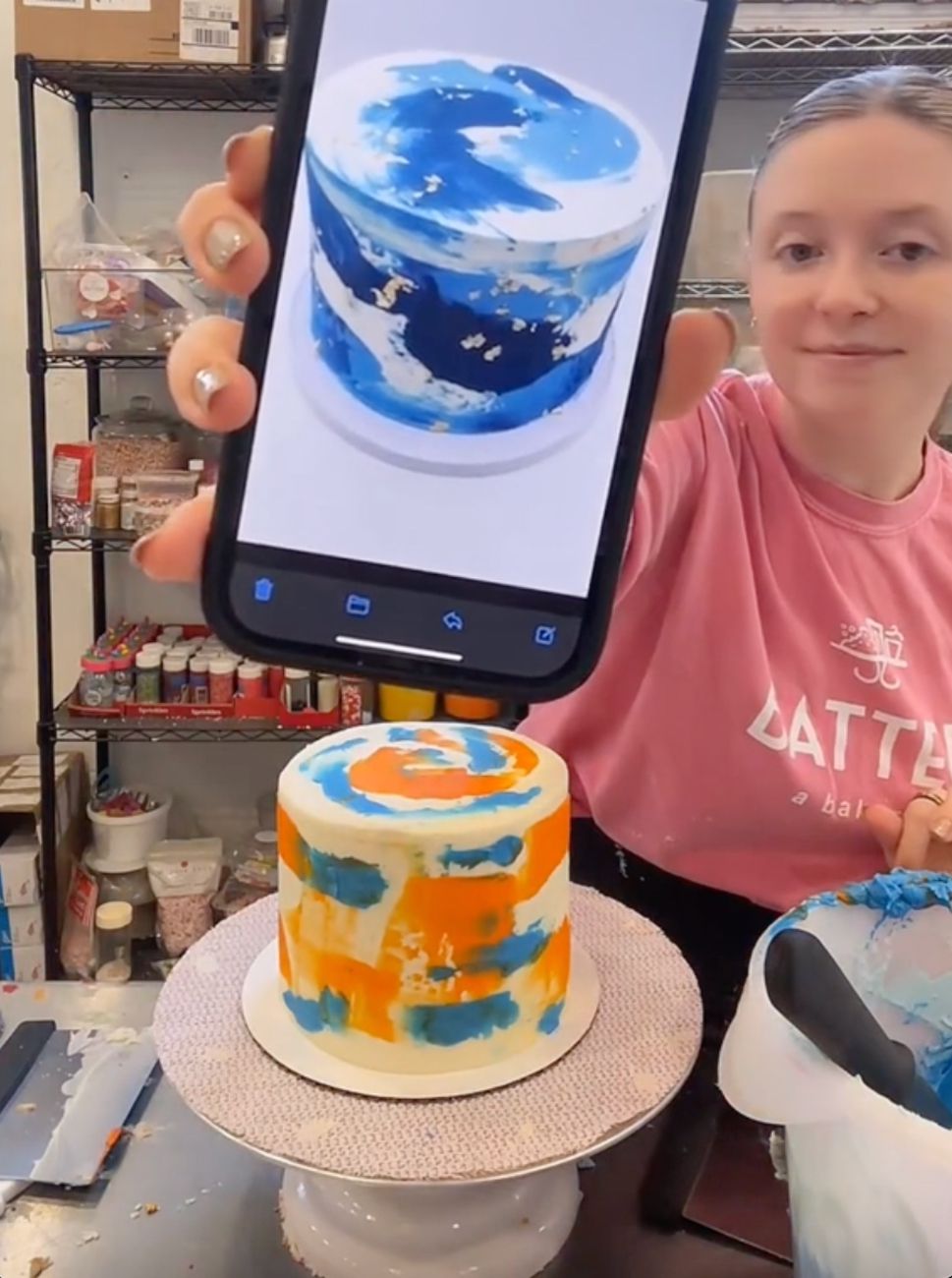 Broken Screen Decorated Cake