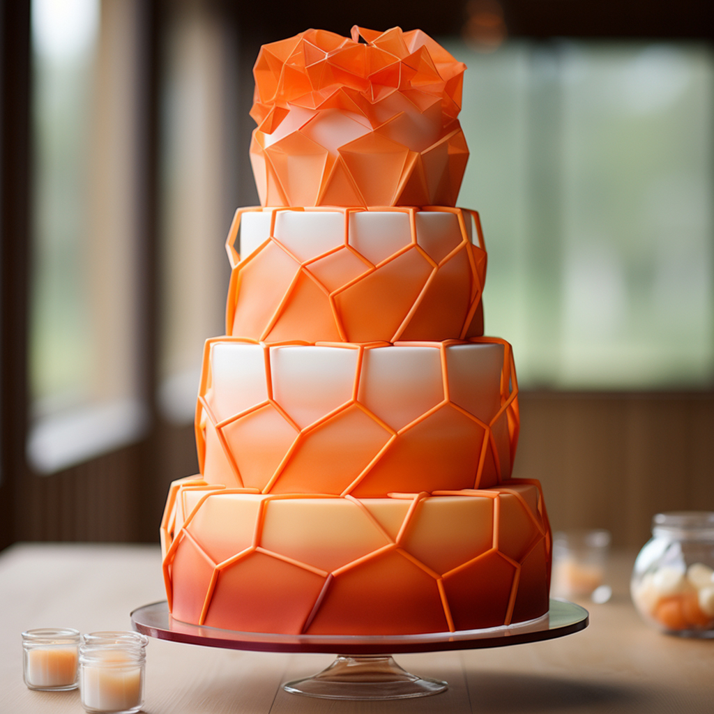 Orange Decorated Cake