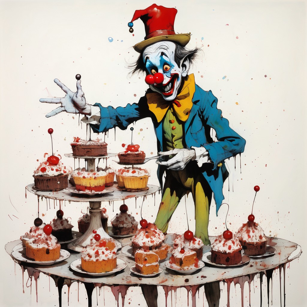 Killer Clown Decorated Cake