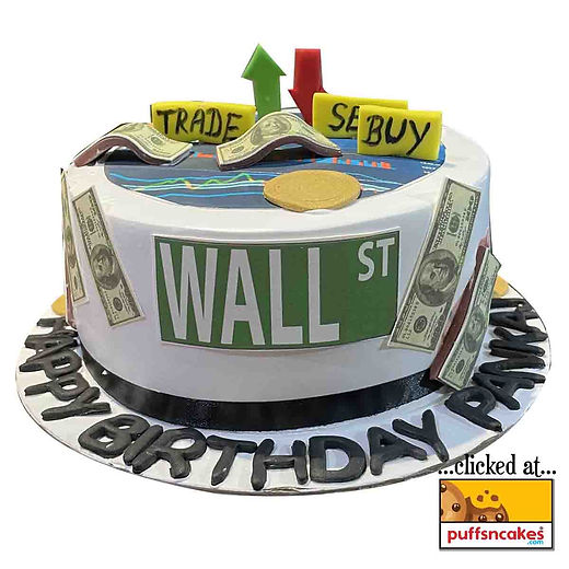 Stock Exchange Decorated Cake