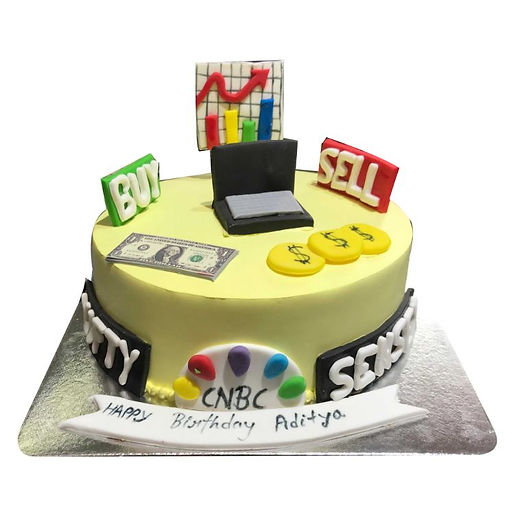 Stock Exchange Decorated Cake