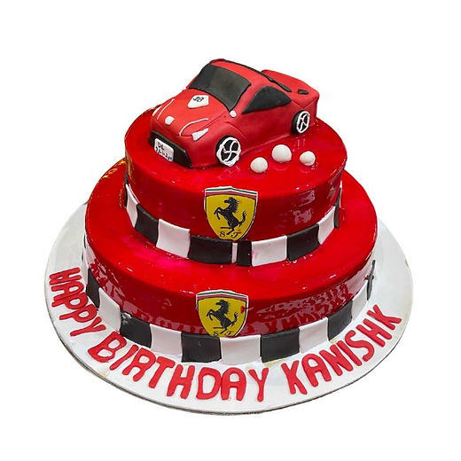 Ferrari decorated cake