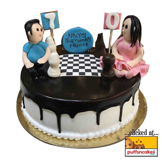 Chess Game Decorated Cake