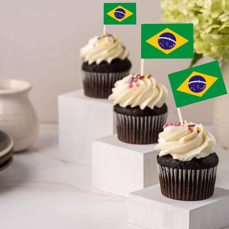 Brazil Flag Decorated Cake