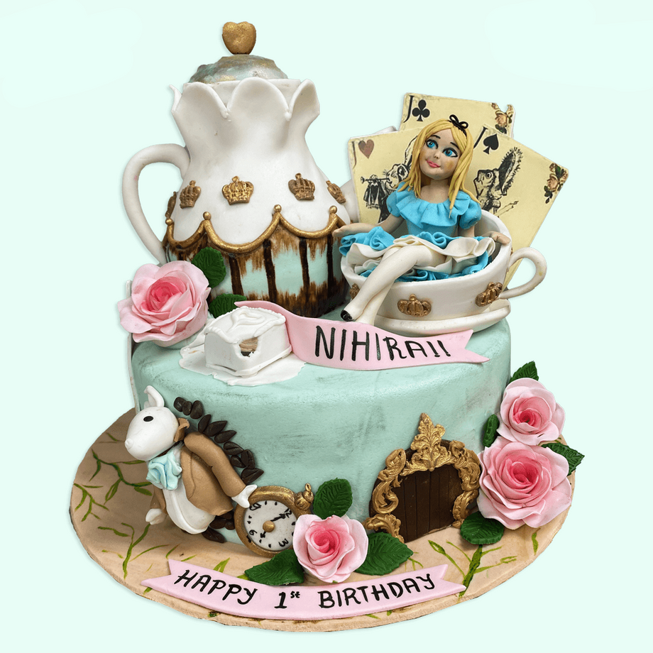 Alice in Wonderland Decorated Cake