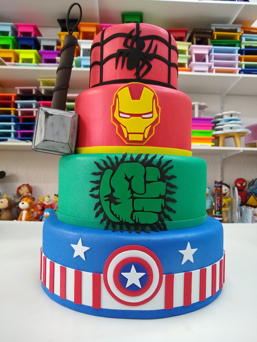 Bolo Decorado Super Herois