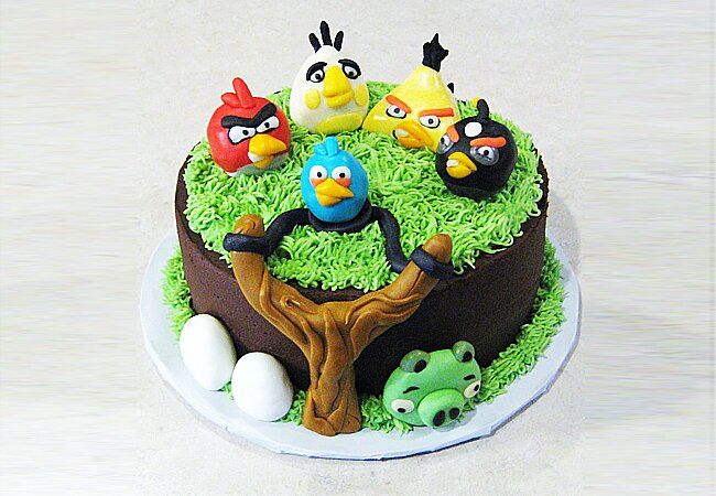 Bird Decorated Cake